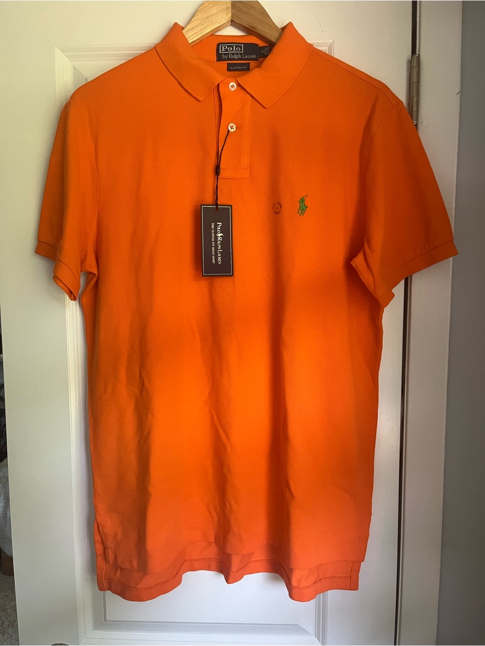 Polo by Ralph Lauren Orange Polo with Green Pony Logo